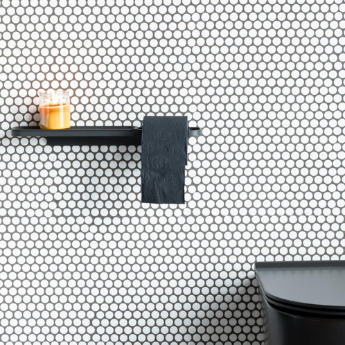 Brabantia MindSet Toilet Roll Holder with Shelf Mineral Infinte Grey Lifestyle