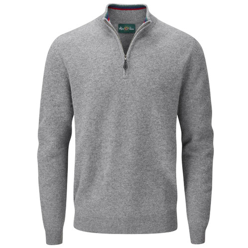 Grey Mix Alan Paine Mens Streetly Half Zip