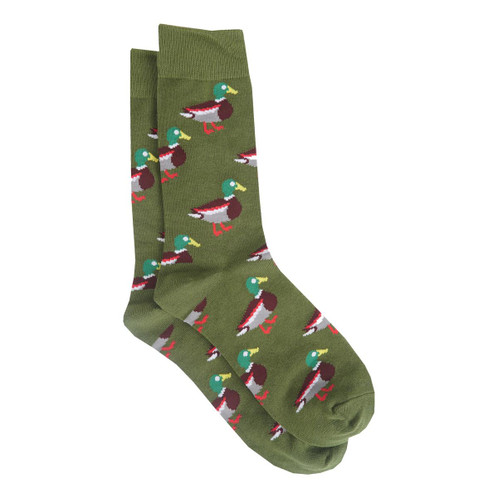 Green Albert and Maurice Mens Duck Socks