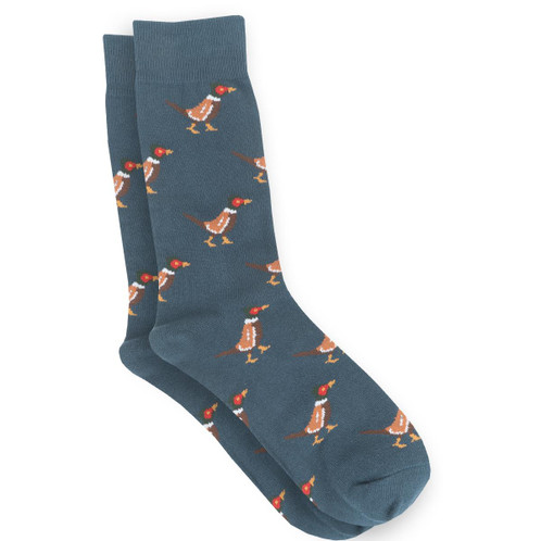 Blue Albert and Maurice Mens Pheasant Socks