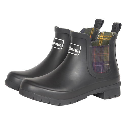 Black Barbour Womens Kingham Wellington Boots
