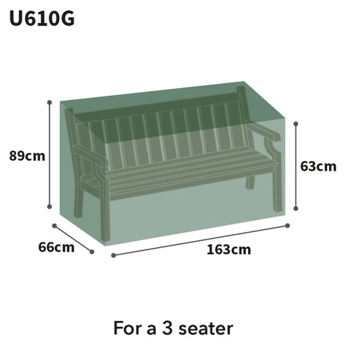Specifications Green 3 Seater Bosmere Ultimate Protector Bench Seat Cover