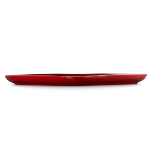 Cerise Le Creuset Stoneware Heart Serving Platter Side View