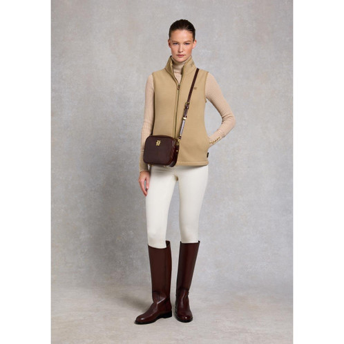 Sand Holland Cooper Womens Country Fleece Gilet On Model Outfit
