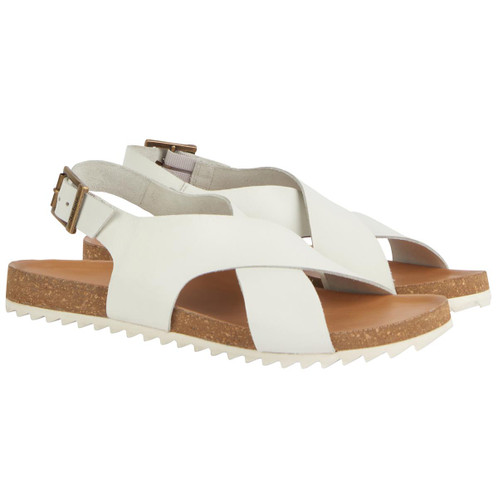 White Barbour Womens Rochelle Sandals
