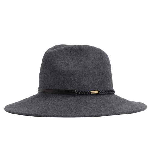 Charcoal Grey Barbour Womens Tack Fedora