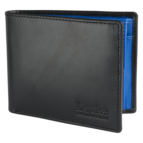 Black Calf Leather Loake Mens Barclay Wallet