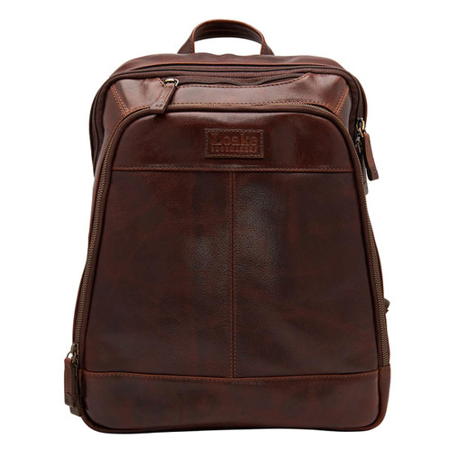 Brown Veg Tanned Calf Leather Loake Waterloo Rucksack