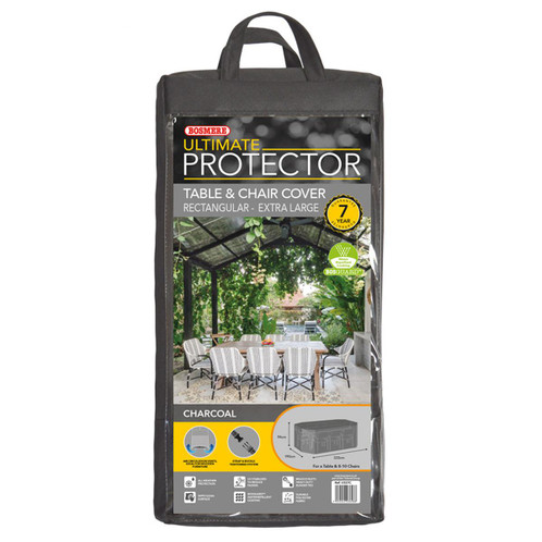 8-10 Seater Charcoal Bosmere Ultimate Protector Rectangular Patio Set Cover