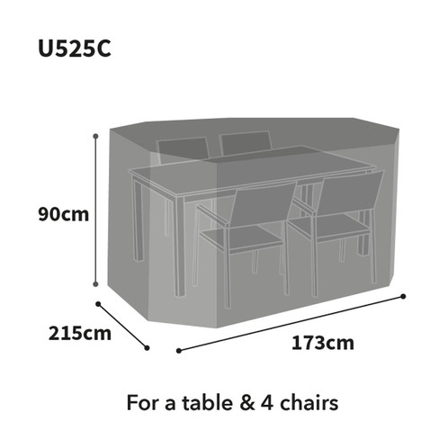 4 Seater Charcoal Bosmere Ultimate Protector Rectangular Patio Set Cover Size Guide