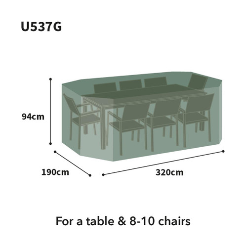 8-10 Seater Seater Bosmere Ultimate Protector Rectangular Patio Set Cover Size Guide