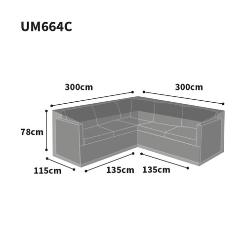 Charcoal 3m Bosmere Ultimate Protector L Shaped Sofa Cover Dimensions