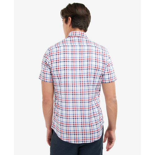 Red Barbour Mens Kinson Tailored Shirt Back