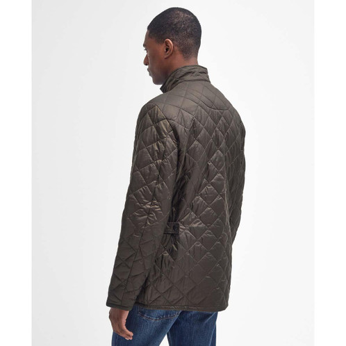 Olive Barbour Mens Flyweight Chelsea Quilted Jacket Back