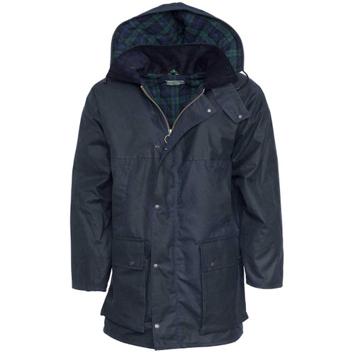 Navy Olive Hoggs Of Fife Padded Wax Jacket
