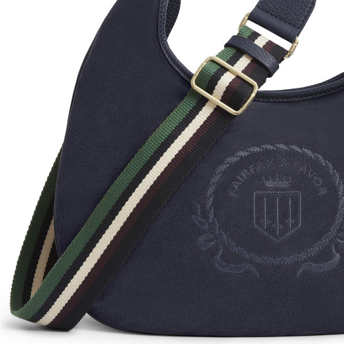 Navy Fairfax & Favor Richmond Hobo Bag Detail