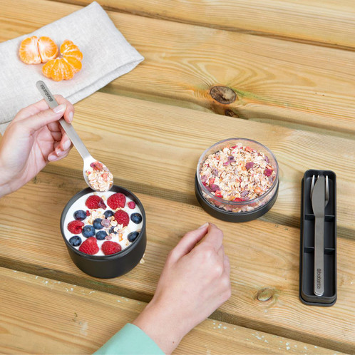  Dark Grey Brabantia Make & Take Cutlery Set Lifestyle