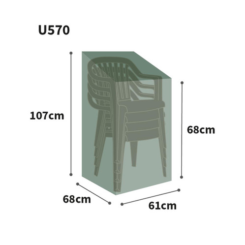 Bosmere Ultimate Protector Stacking/Reclining Chair Cover Size Guide