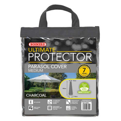 Charcoal Bosmere Ultimate Protector Medium Parasol Cover + Zip