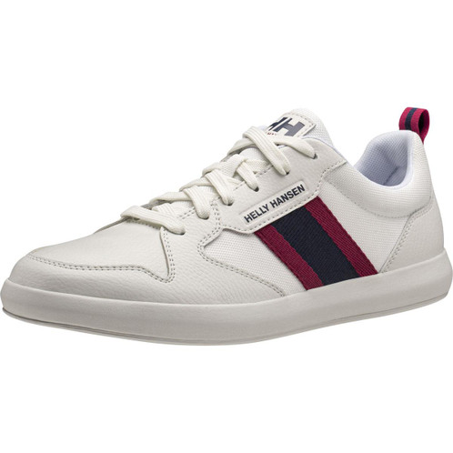 Off White/Oxide Red Helly Hansen Mens Berge Viking 81 Leather Trainers Angle