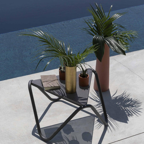 Black Lafuma Vogue Garden Side Table Lifestyle
