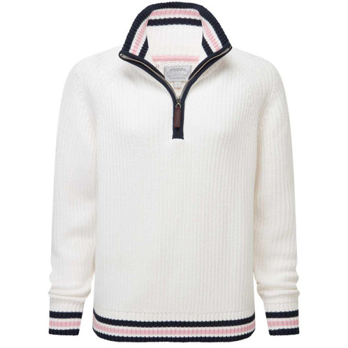 Soft White/Blush Schoffel Womens Havelet 1/4 Zip Jumper