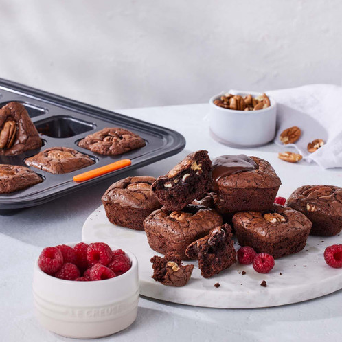 Le Creuset Toughened Non-stick 12 Cup Brownie Tray Lifestyle