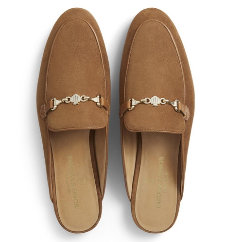 Tan Suede Fairfax & Favor Womens Tuddenham Mule