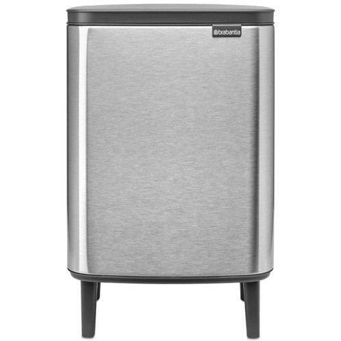 Matt Steel Fingerprint Proof Brabantia Bo Waste Bin Hi 12 Litre