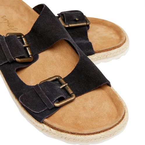 Peacoat Navy Joules Lucinda Suede Espadrille Buckle Slider