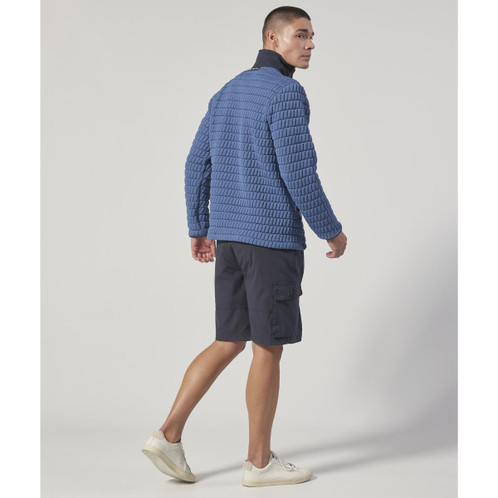 Marine Blue Musto Mens Snug Pullover On Model Rear