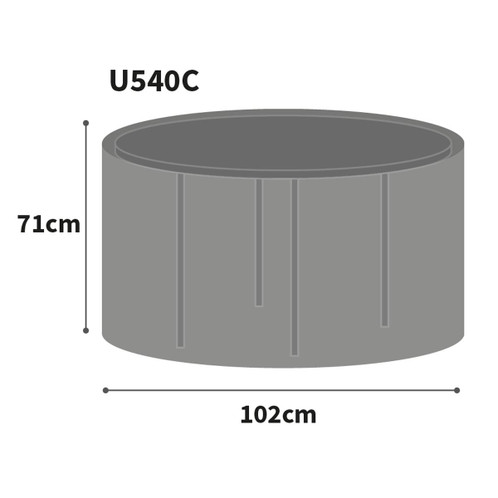 4 Seater Bosmere Ultimate Protector Circular Table Cover Size Guide