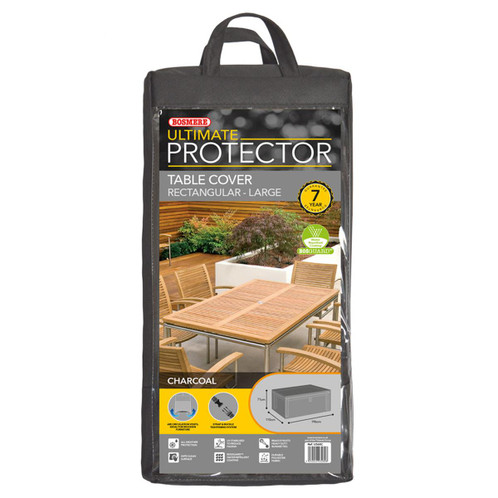 8 Seater Charcoal Bosmere Ultimate Protector Rectangular Table Cover