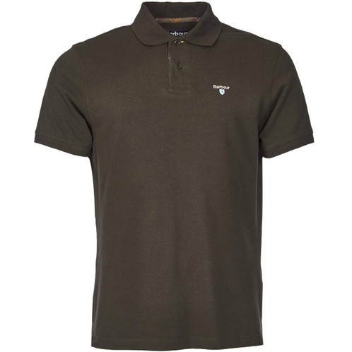 Forest Green Bartan Mens Tartan Pique Polo