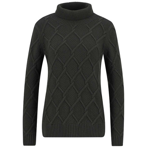 Olive Barbour Womens Burne Roll Neck Knit Jumper
