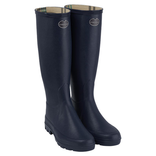 Bleu Fonce Le Chameau Womens Iris Wellington Boots