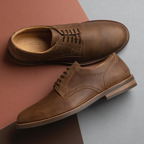 Brown Nubuck Loake Mens Franklin Shoes Lifestyle