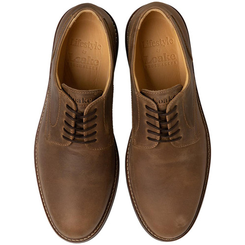 Brown Nubuck Loake Mens Franklin Shoes Top