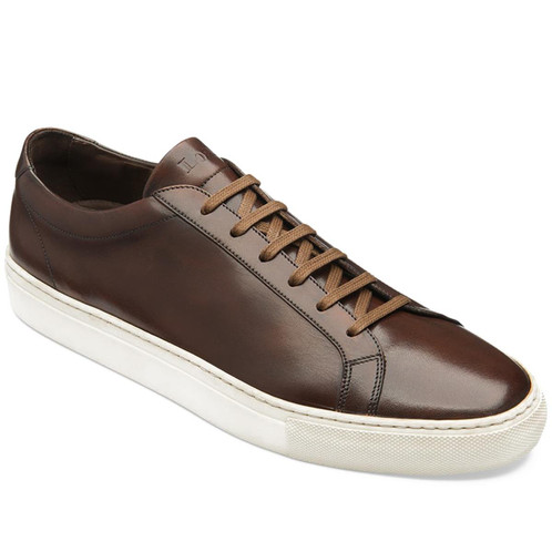 Dark Brown Loake Mens Sprint Trainers