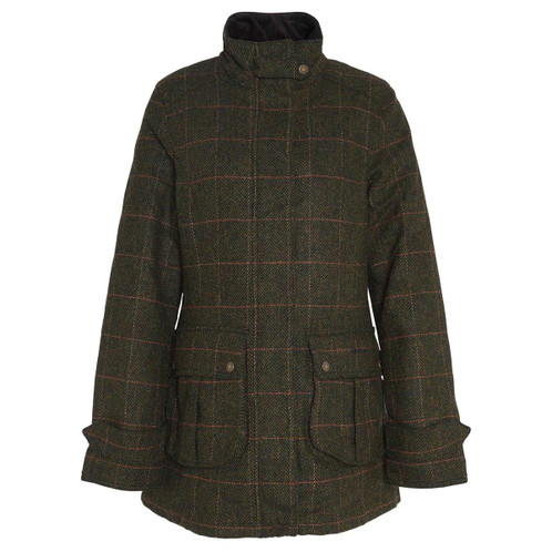 Spiced Pumpkin Check Barbour Womens Fairfield Wool Jacket