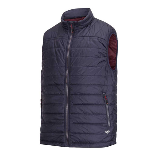 Navy/Merlot Hoggs Of Fife Mens Kingston Rip-Stop Gilet