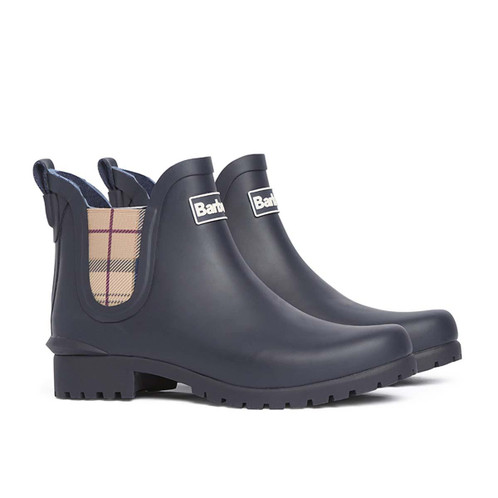 Navy/Hessian Barbour Wilton Wellies