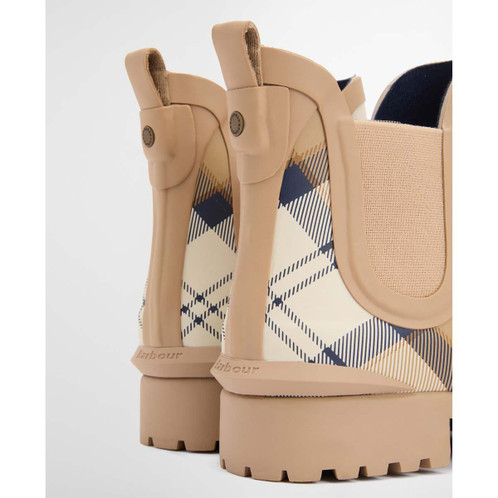 Hessian Tartan Barbour Wilton Wellies Back