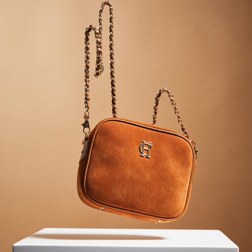 Tan Holland Cooper Soho Camera Bag Lifestyle