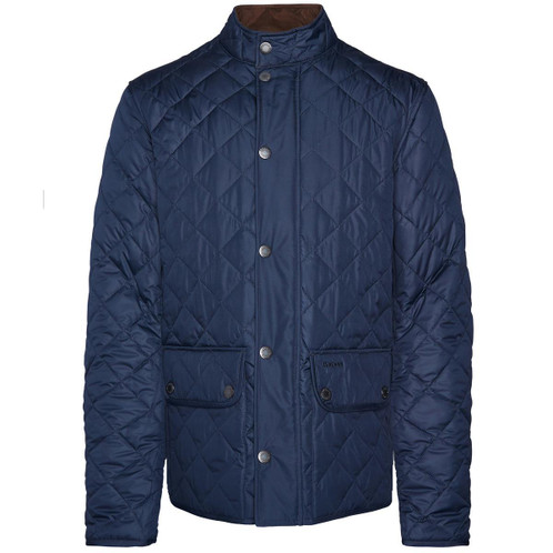 Navy Barbour Mens Lowerdale Quilted Jacket