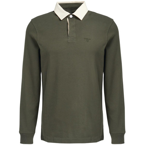 Olive Barbour Mens Howtown Rugby Top