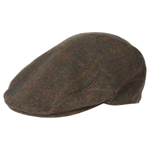 Olive Barbour Unisex Crieff Flat Cap