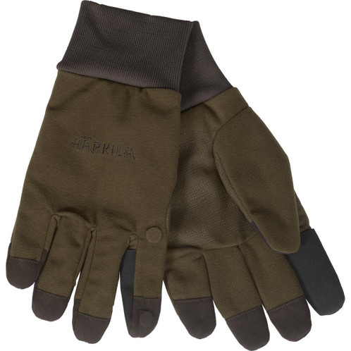 Dark Warm Olive Harkila Mens Retrieve HWS Gloves
