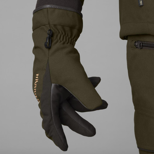Willow Green Harkila Unisex Pro Hunter GTX Gloves On Model