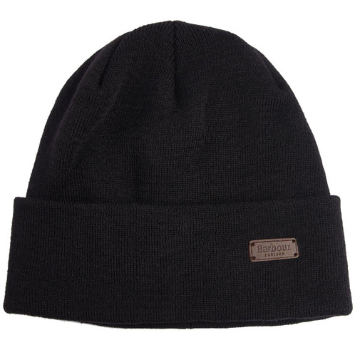 Black Barbour Mens Healey Beanie